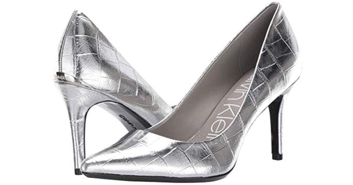 calvin klein shoes silver