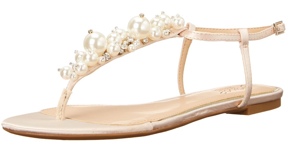 Badgley Mischka Jewel Larissa Flat Sandal in Black Lyst