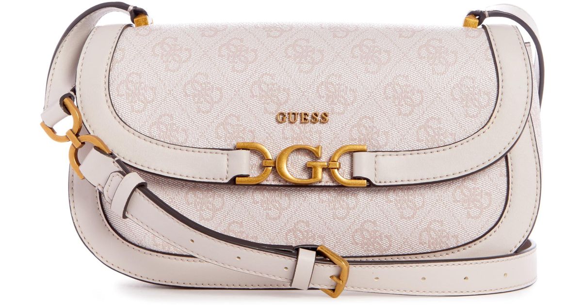 Guess Dagan Crossbody Flap in White | Lyst UK