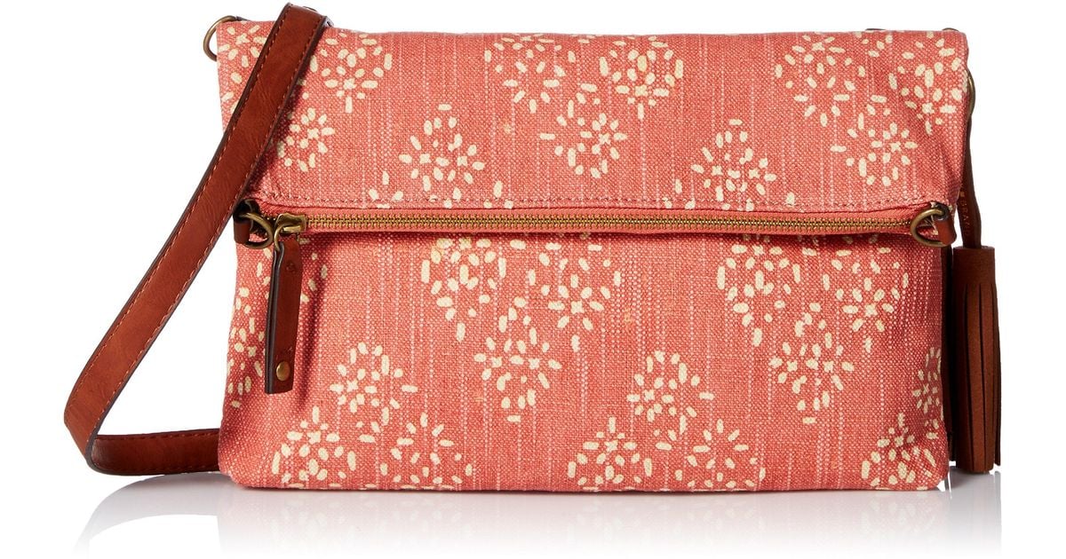 Lucky Brand Luna Foldover Crossbody in Red Lyst