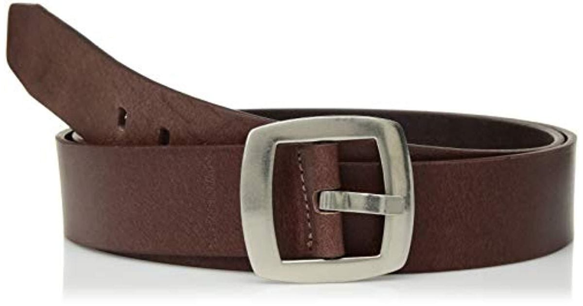 Calvin Klein Smooth Matte Leather Belt in Brown Lyst