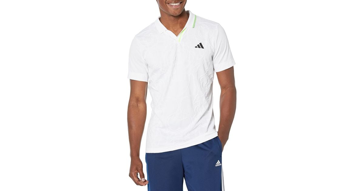 adidas Tennis London Freelift Polo Shirt in White for Men | Lyst