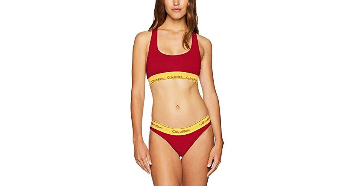 red calvin klein bikini set