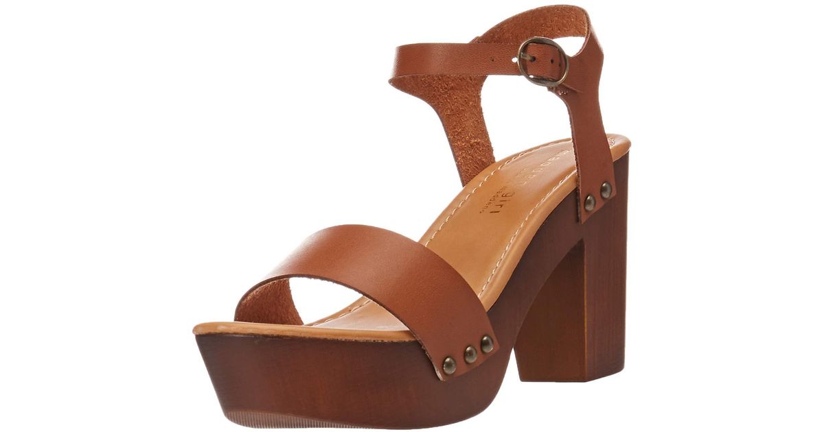 Madden Girl Lifft Heeled Sandal in Cognac Paris (Brown) Lyst