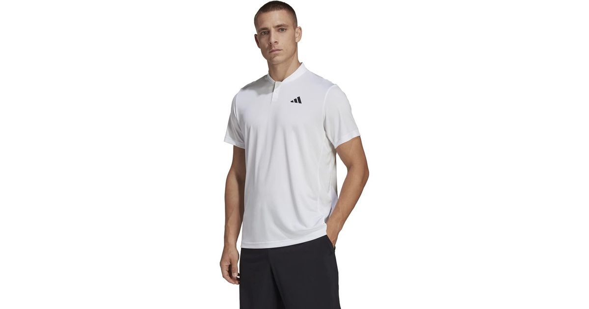 adidas Club Tennis Henley Shirt in White for Men Lyst