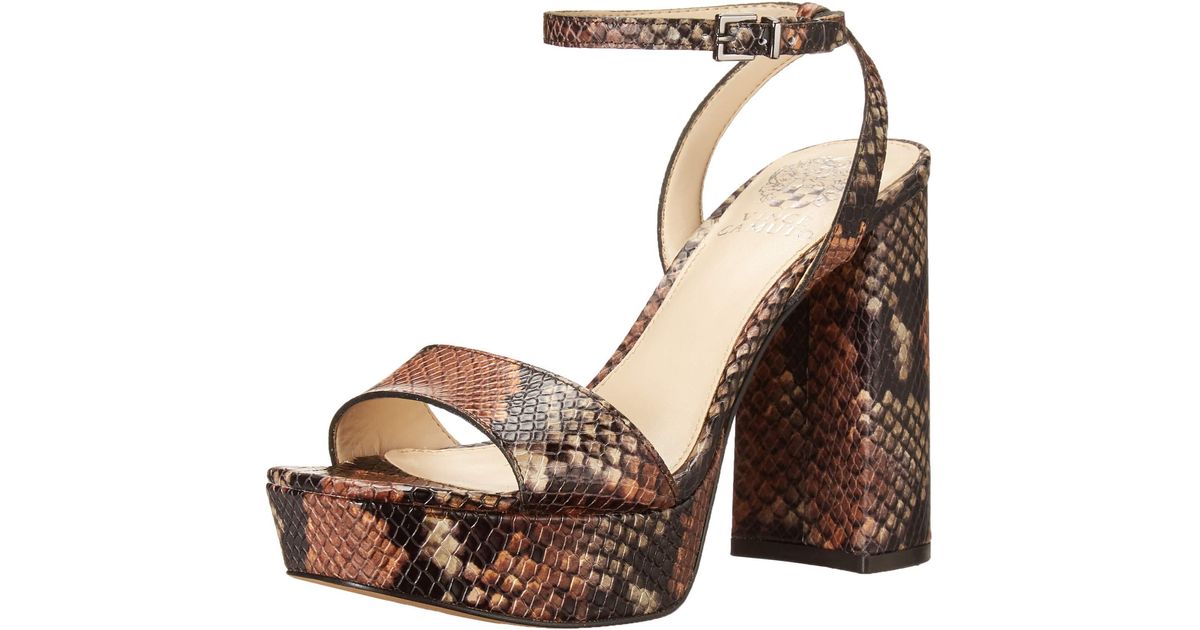 Vince Camuto Chastin Platform Sandal Heeled in Brown - Save 7% - Lyst
