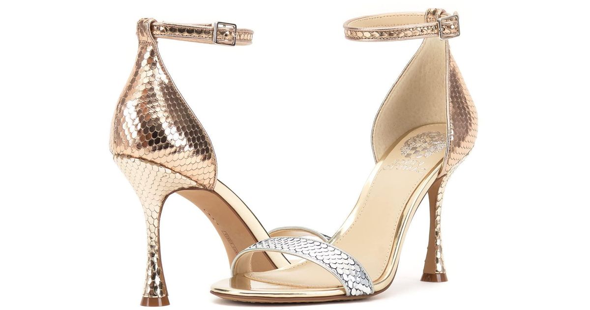 Vince Camuto Leather Ambrinti Dress Sandal Heeled - Lyst
