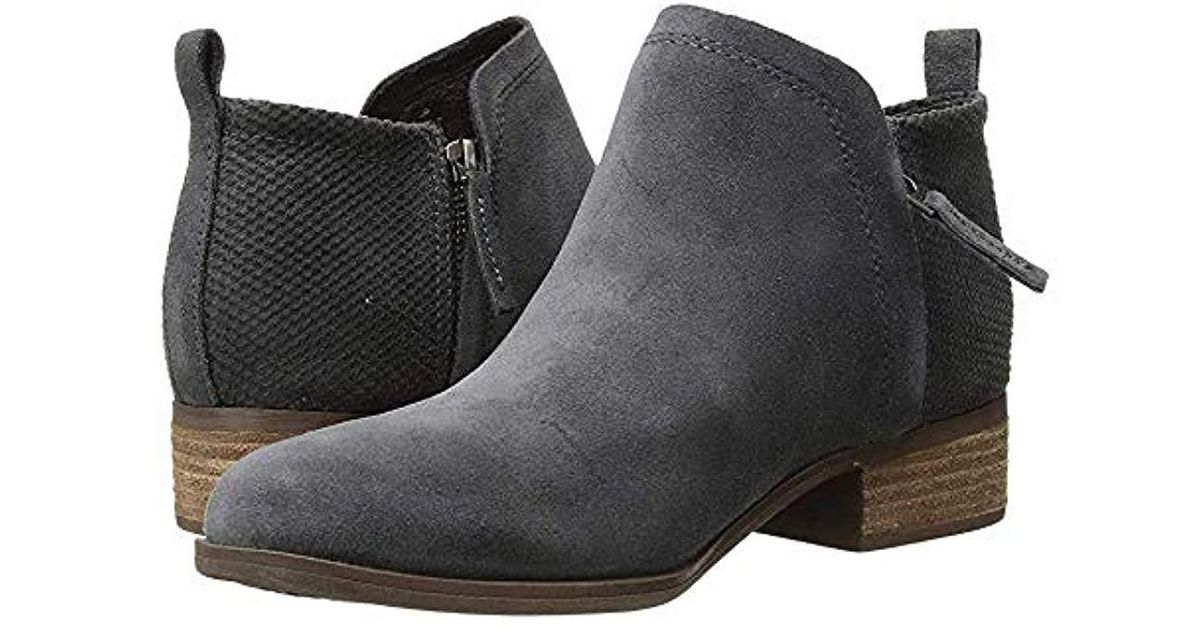 TOMS Suede Deia Ankle Boot in Black - Lyst