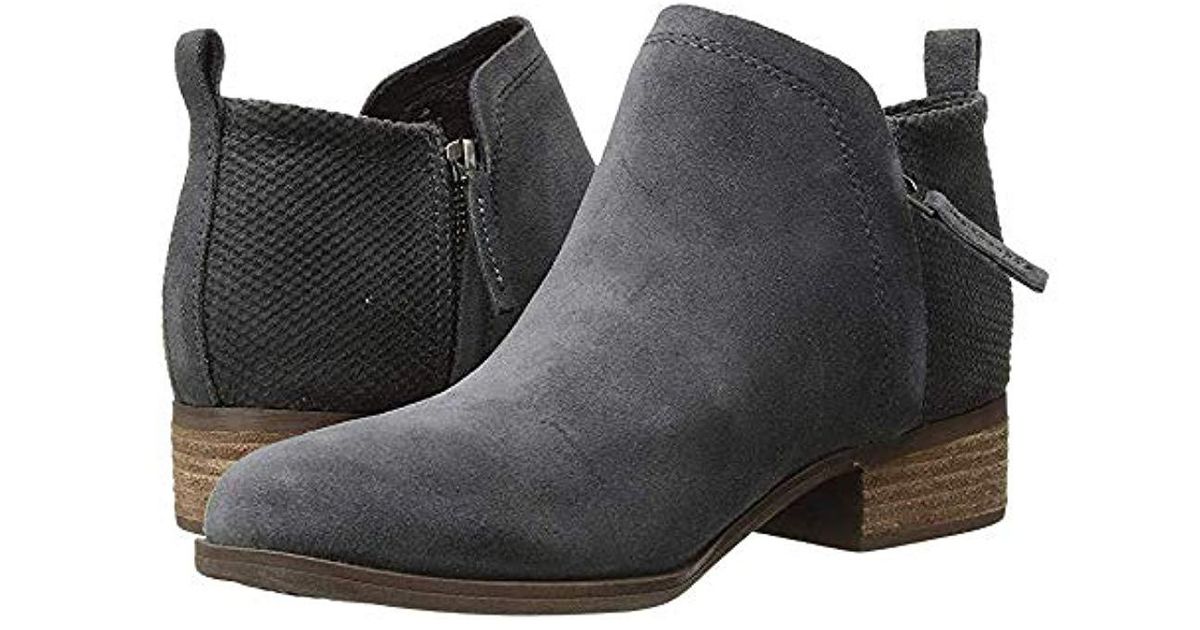 TOMS Suede Deia Ankle Boot in Black Lyst