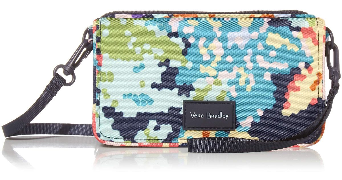 Vera Bradley Recycled Lighten Up Reactive Compact Crossbody Purse With