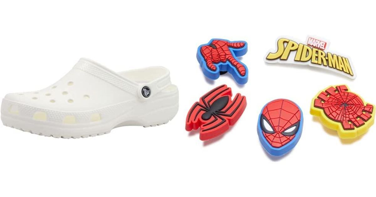 Crocs™ Classic Marvel Jibbitz Shoe Charms Clogs in White Lyst