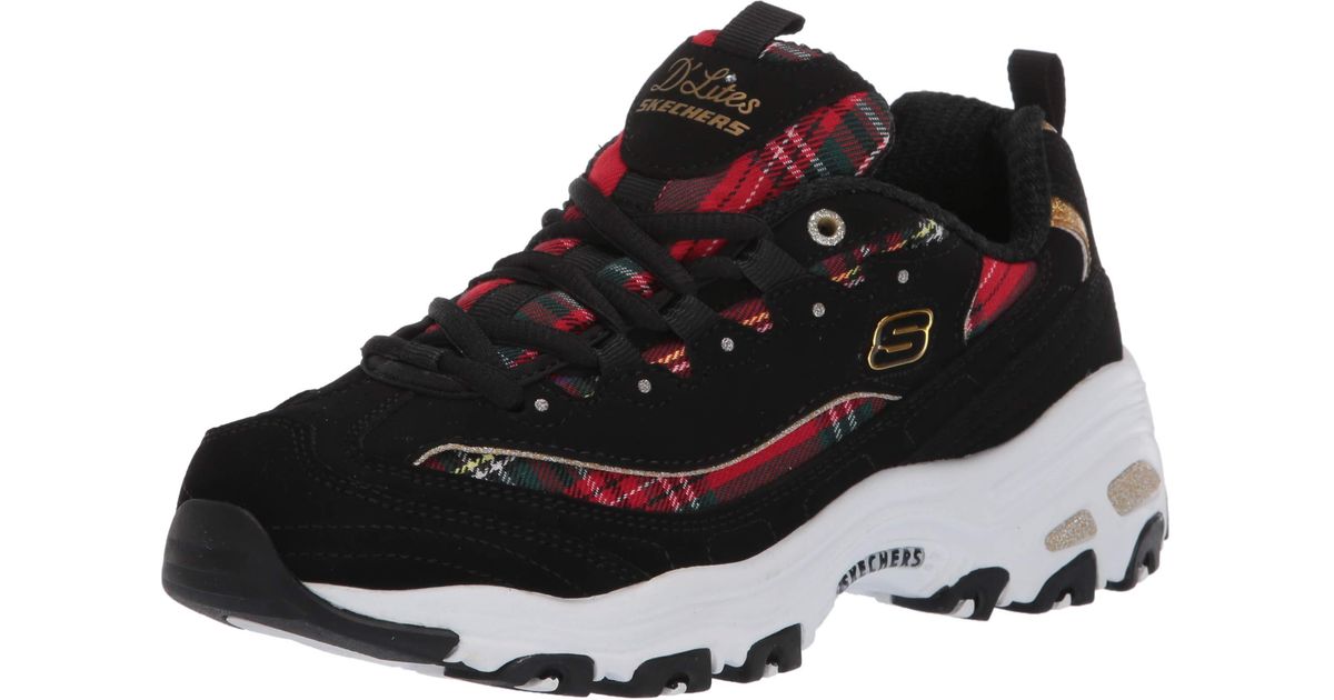 Skechers D'lites-mountain Alps Snow Shoe in Black/Red (Black) - Lyst