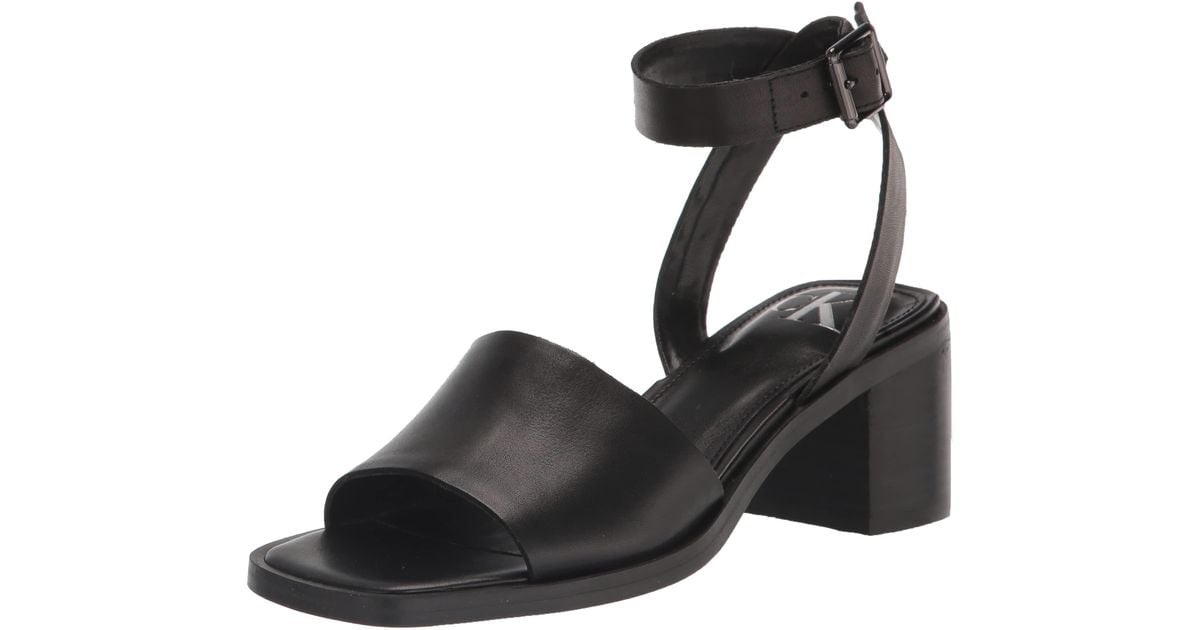 Calvin Klein Jeroty Heeled Sandal in Black | Lyst