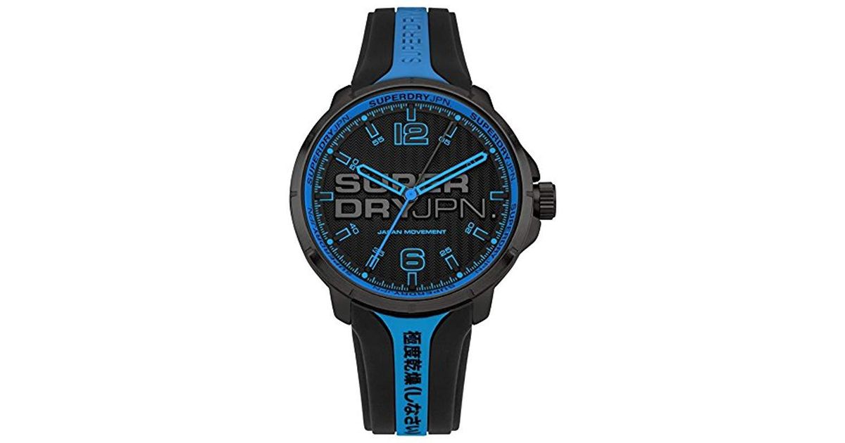 Superdry 'kyoto' Quartz Metal And Silicone Casual Watch, Color:black  (model: Syg216bu) for Men - Lyst