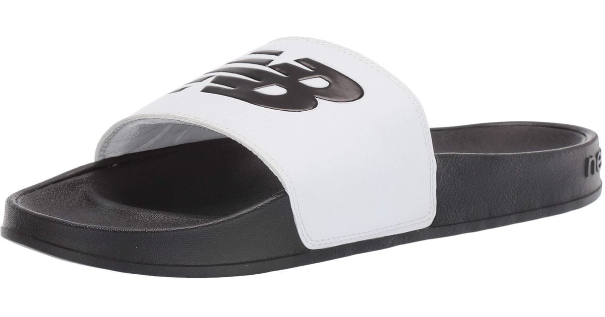 New Balance Denim 200 V1 Slide Sandal in White/Black (Black) for Men | Lyst