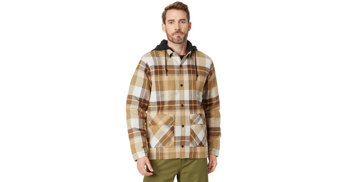 Field Insulated Flannel Hooded Snowboard Shirt Jacket for Men Lyst