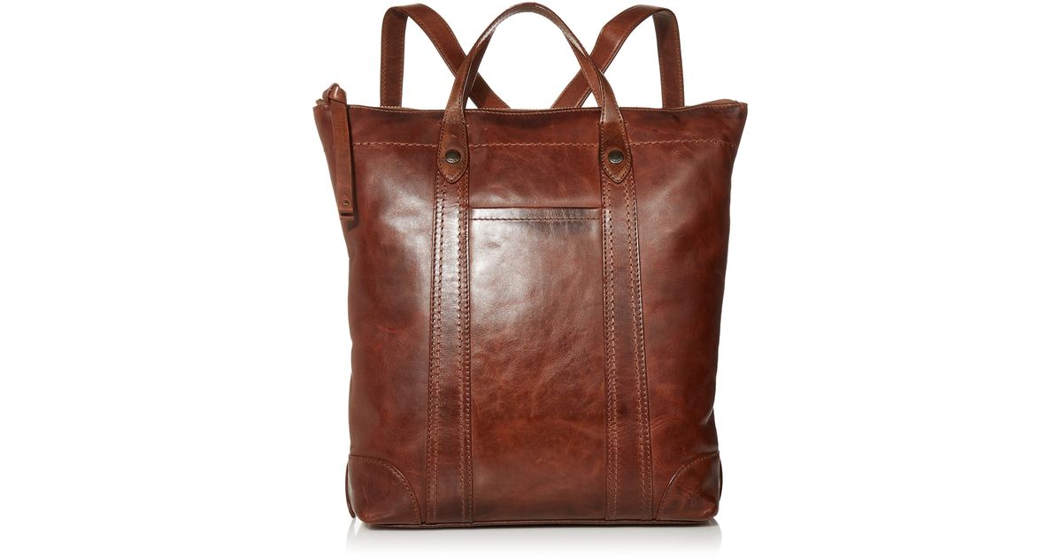 frye melissa backpack cognac