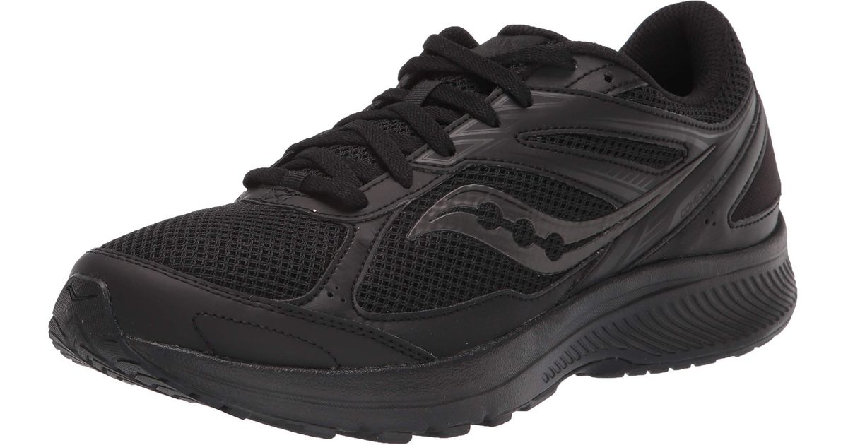 black saucony running shoes