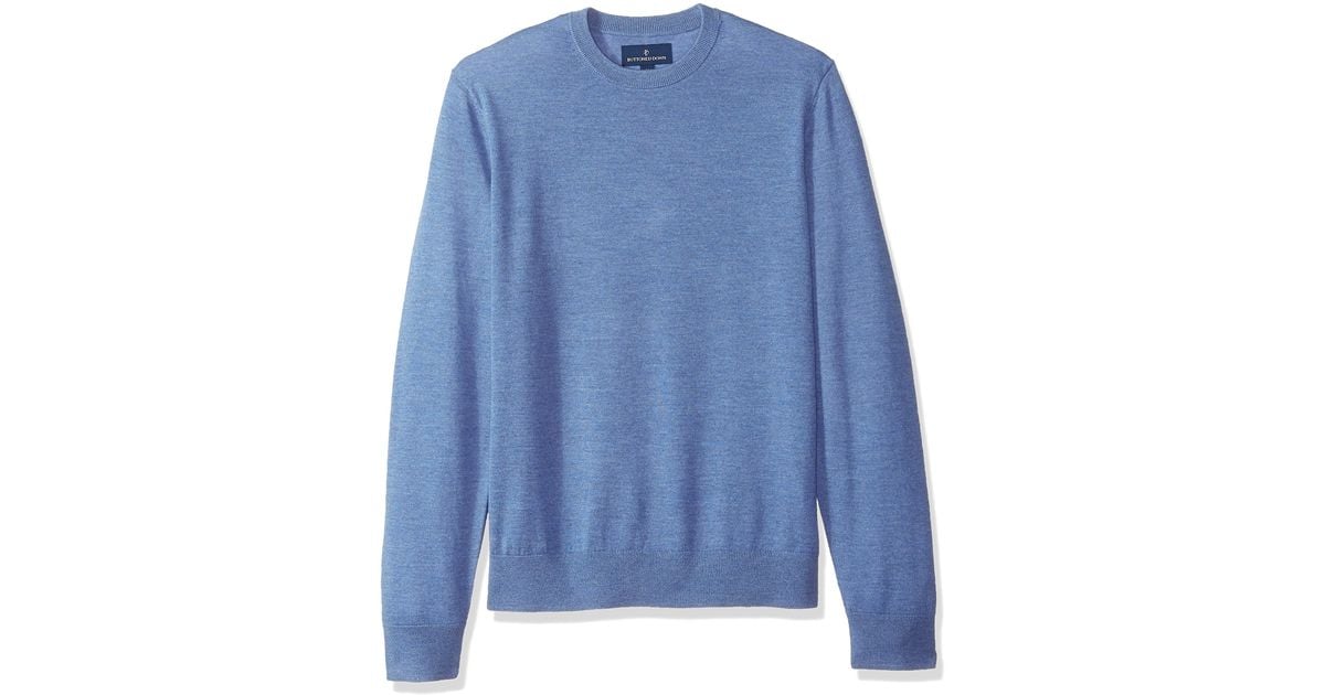 BUTTONED DOWN Mens Italian Merino Wool Lightweight Cashwool Crewneck Sweater Brand