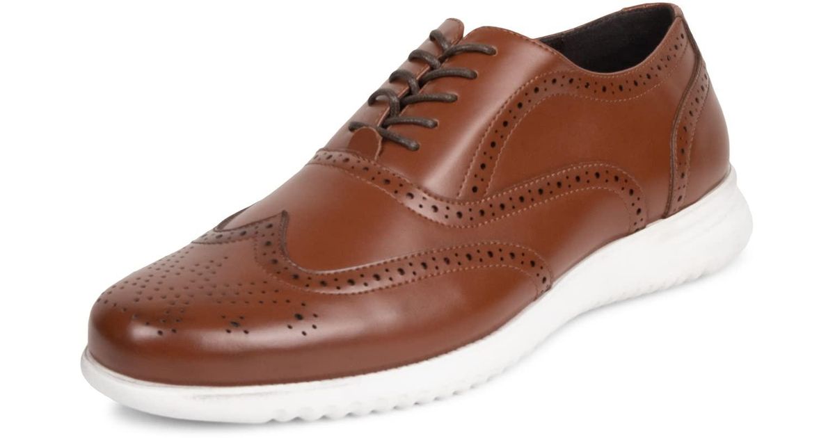 Kenneth Cole Unlisted Nio Wing Lace Up Oxford Shoes in Brown for Men | Lyst