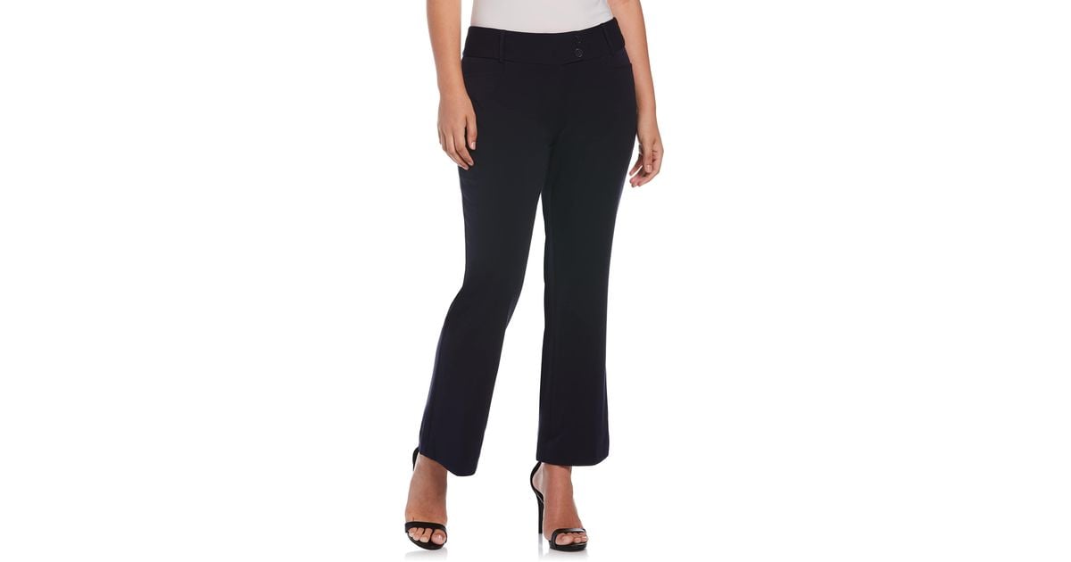 Rafaella Curvy Fit Gabardine Bootcut Stretch Dress Pants in Black Lyst