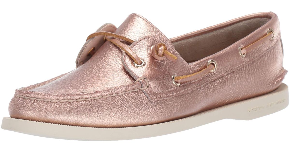 sperry rose gold loafers