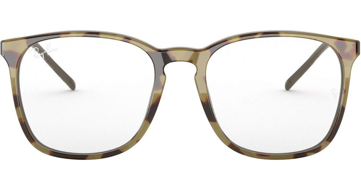 RayBan Rx5387f Low Bridge Fit Square Prescription Eyeglass Frames in