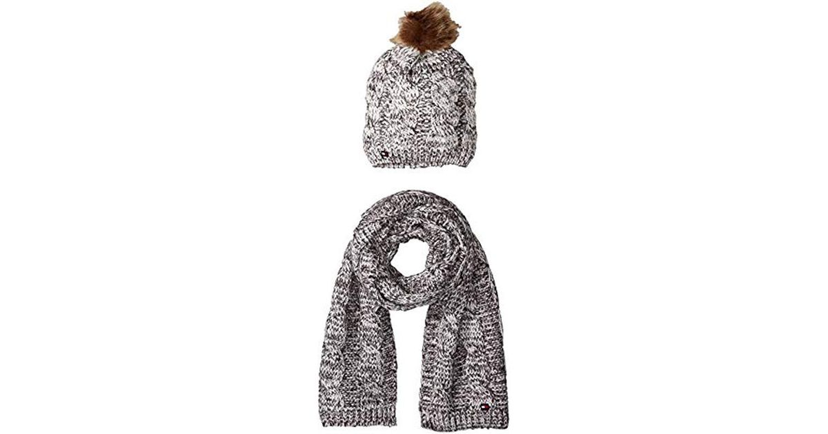 tommy hilfiger hat and scarf