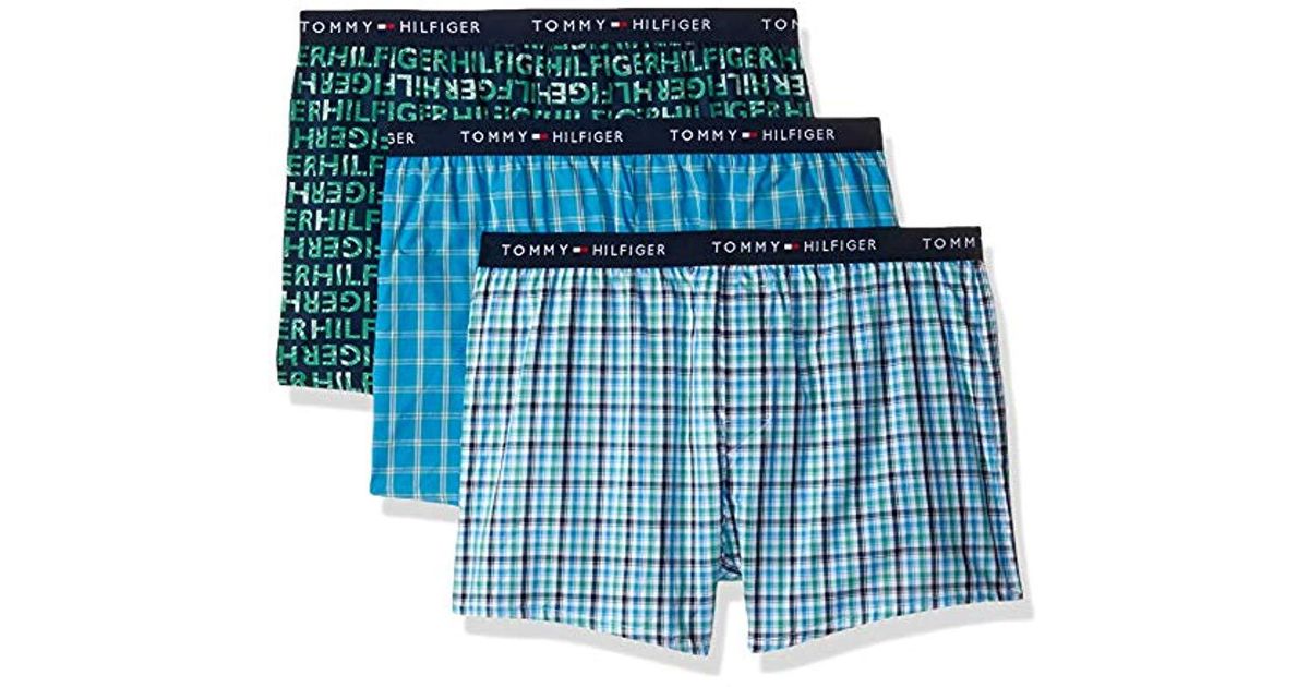 tommy hilfiger men's 3 pack cotton classics woven boxers
