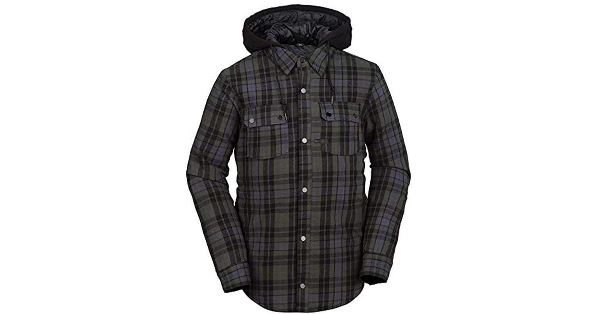 Field Insulated Flannel Jacket in Black for Men Lyst