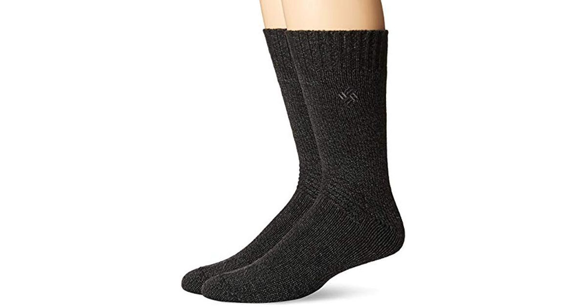 Columbia Brushed Wool Crew Socks in Black for Men Save 11 Lyst