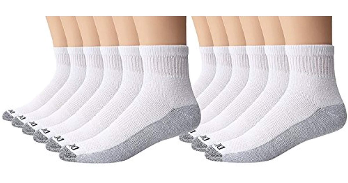 Dickies Cotton Dritech Moisture Control Quarter Socks Multipack in