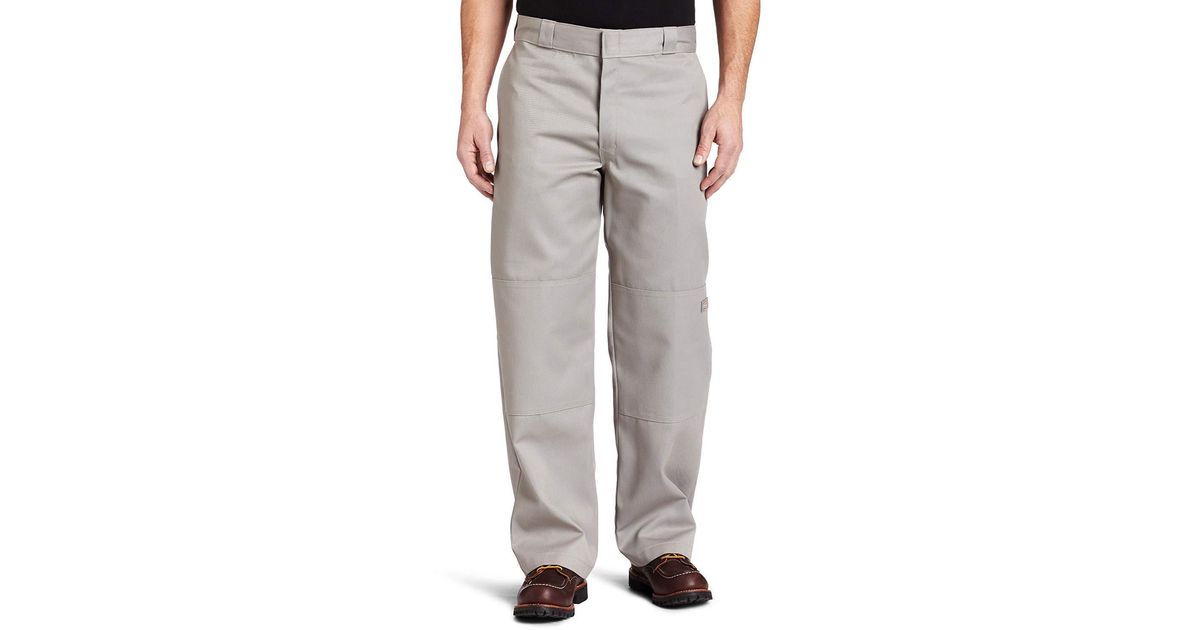 Dickies Loose Fit Double Knee Twill Work Pant in Gray for Men Lyst