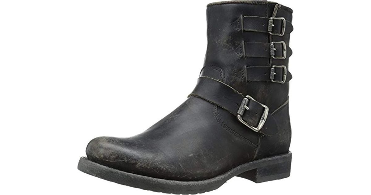 frye black moto boots
