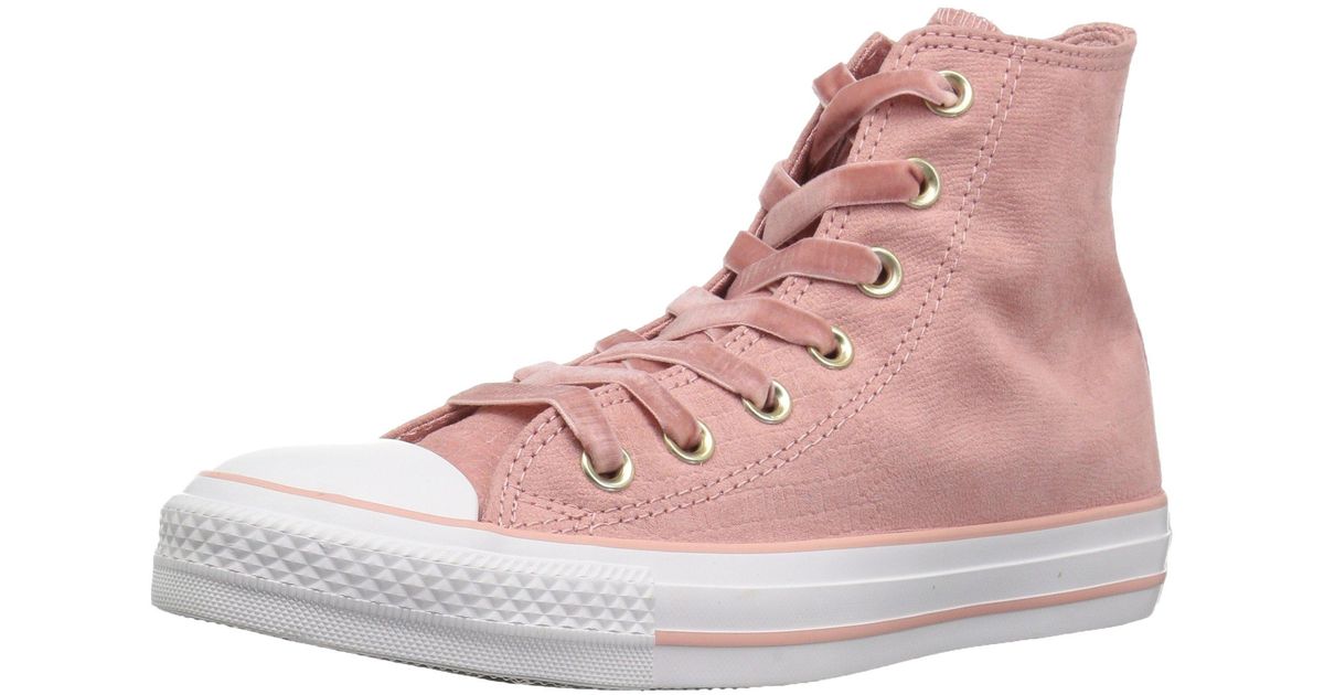 Converse Ctas Hi Rust Black/white Sneaker in Pink | Lyst