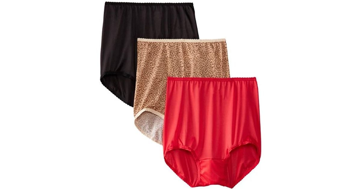 Bali Synthetic Skimp Skamp Brief Panty Number 2633 (pack Of 3) in Red - Lyst