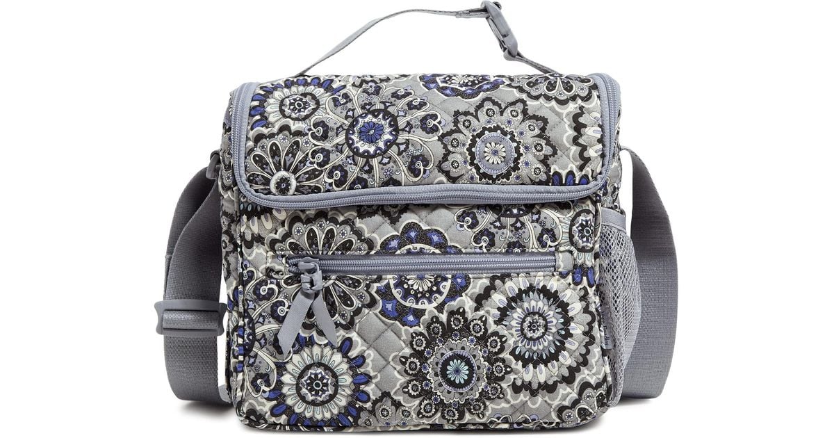 Vera Bradley Cotton Crossbody Lunch Tote in Gray Lyst