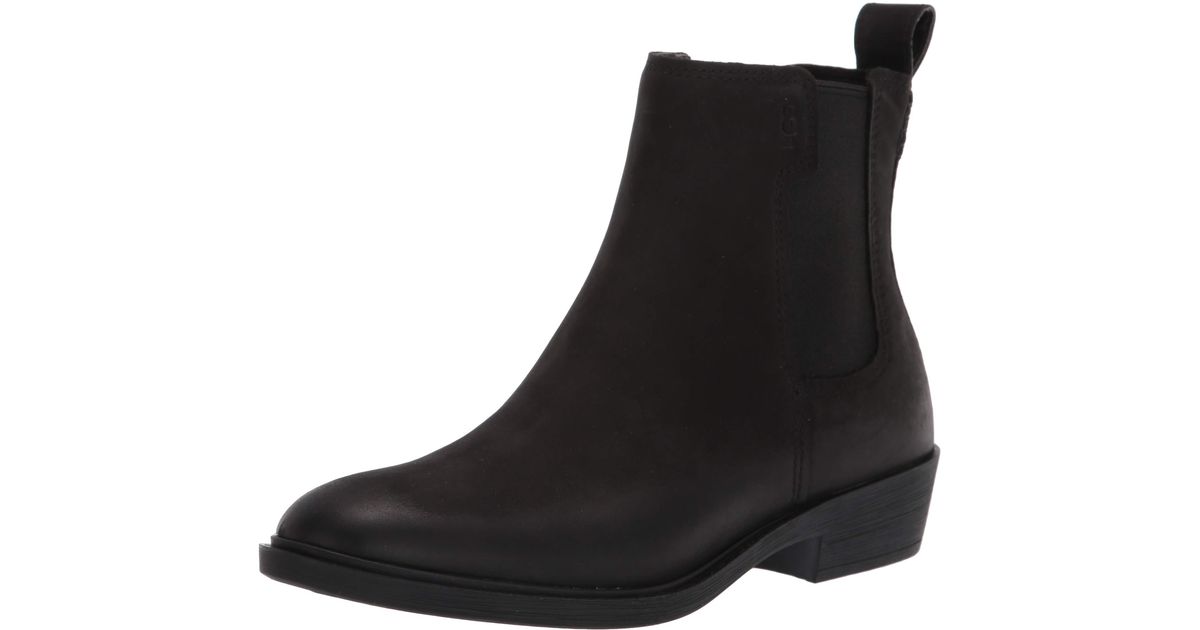 UGG Leather Womens Emmeth Chelsea Boot in Black Leather (Black) - Lyst