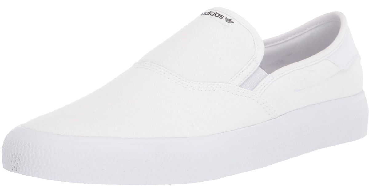 adidas originals 3mc slip on sneakers in white
