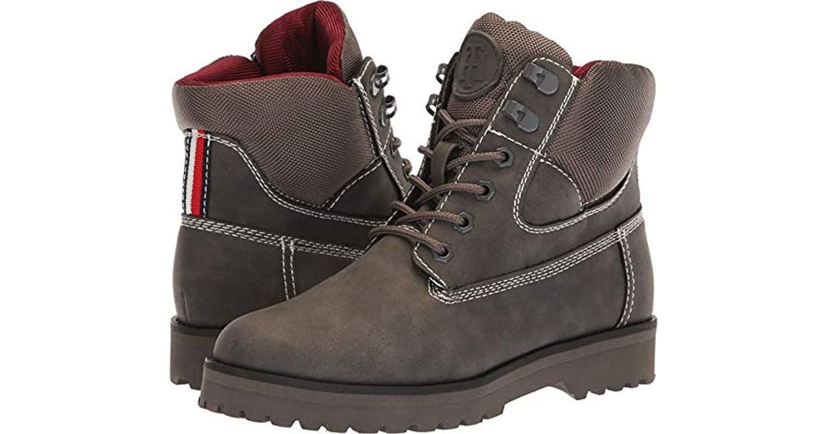tommy jeans studs lace up boot
