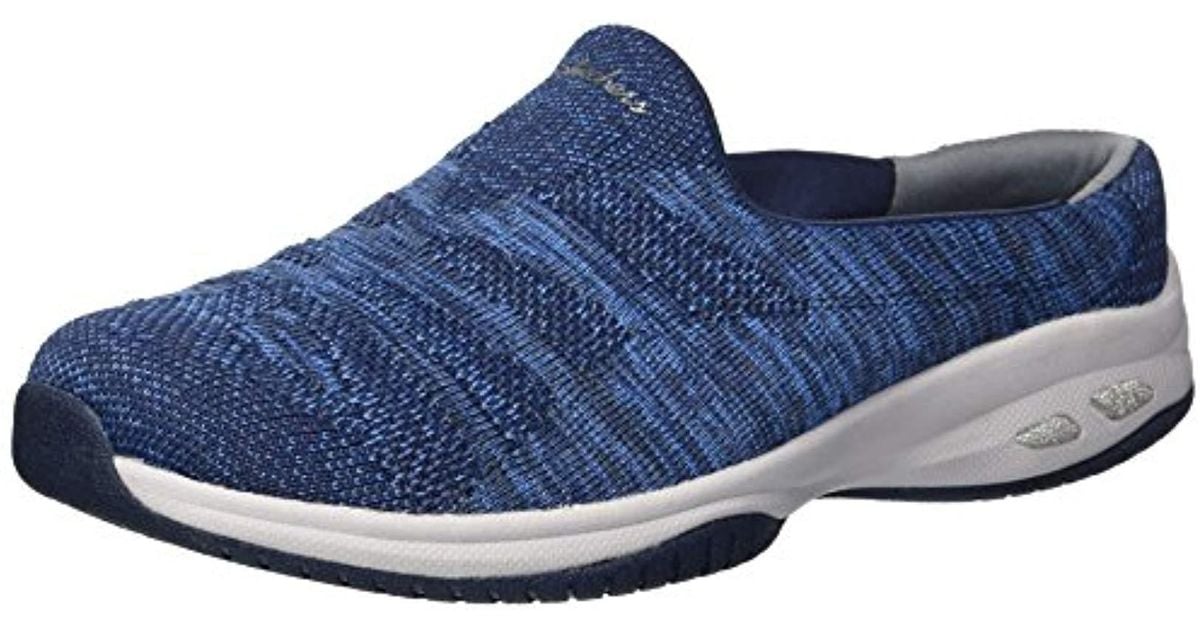 Skechers Commute knitastic engineered Knit Open Back Mule in Blue Lyst