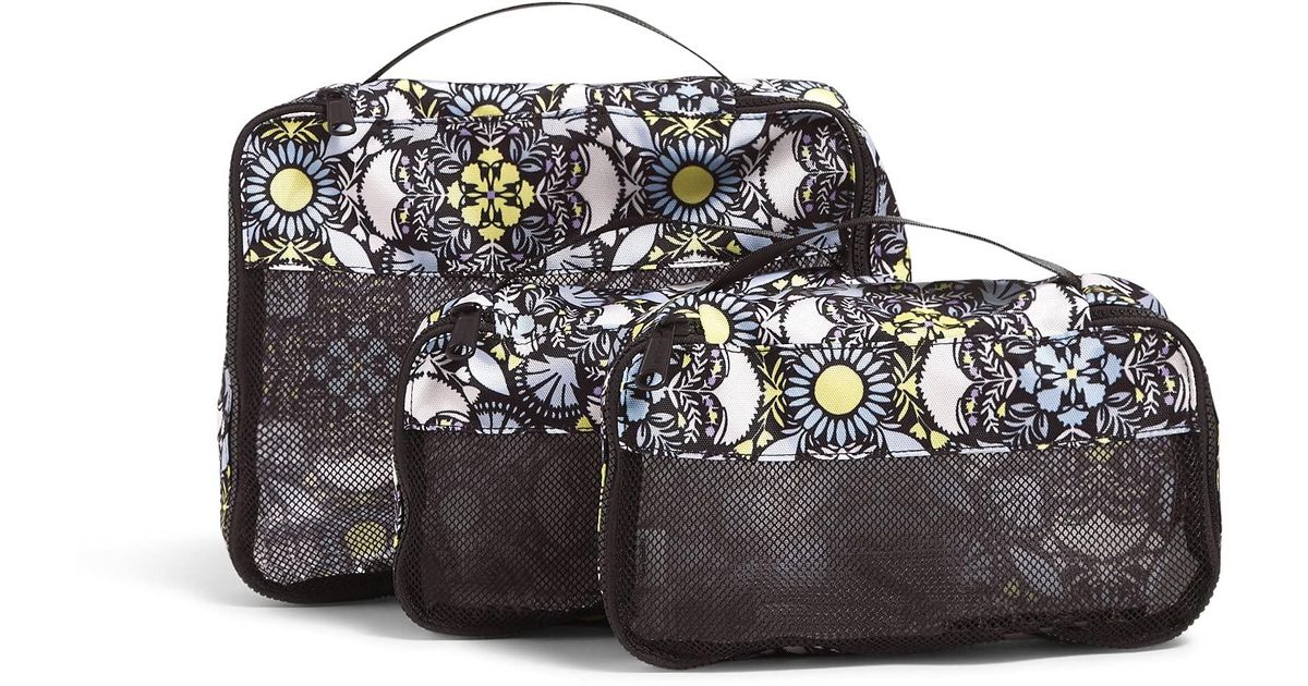 Vera Bradley Recycled Lighten Up Reactive Packing Cube Set in Black Lyst