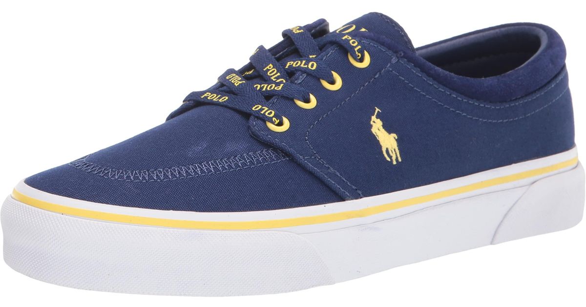 Polo Ralph Lauren Faxon X Low-top Canvas Sneaker in Blue for Men | Lyst