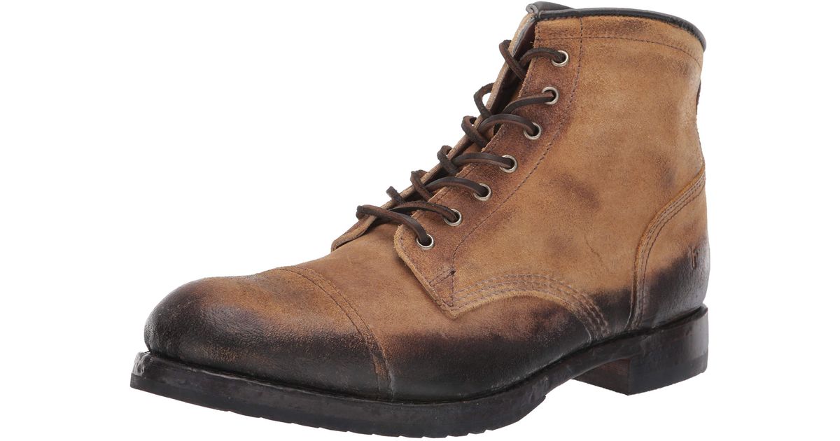 frye logan cap toe black