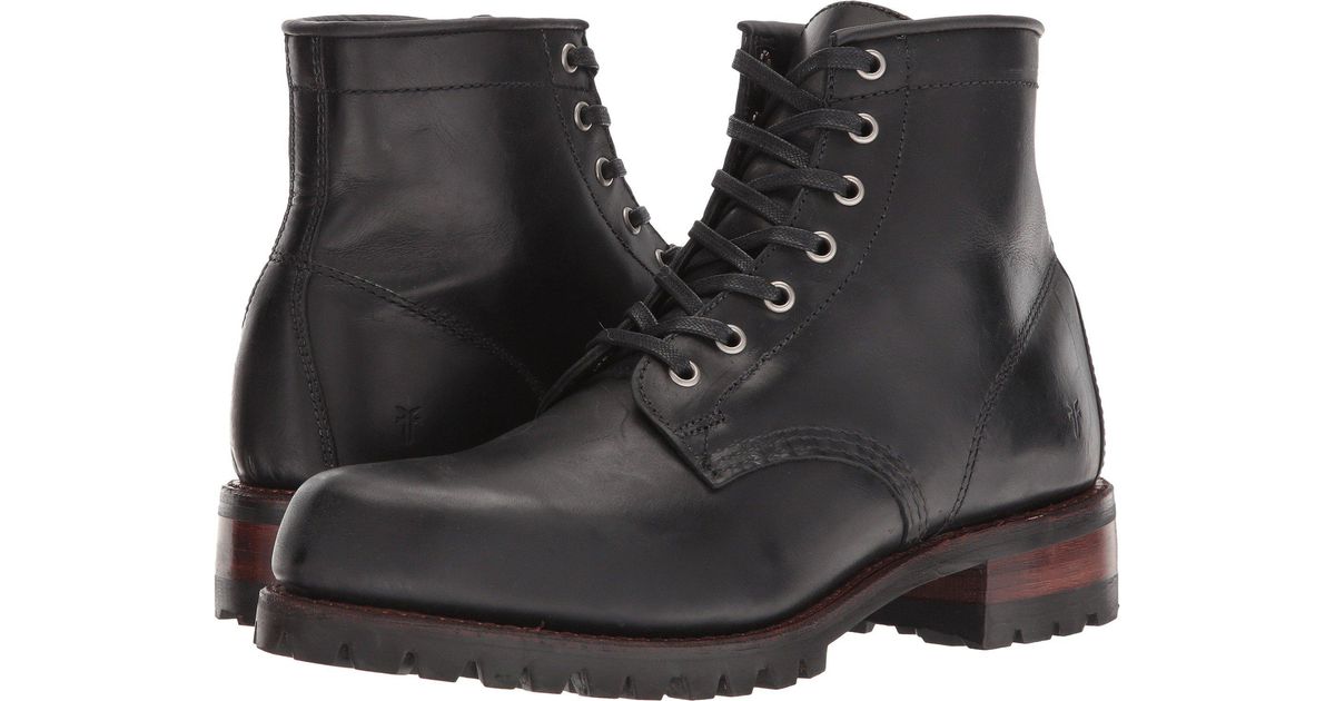frye addison lug lace up