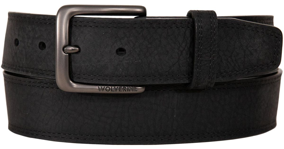 Wolverine Rugged Boot Leather Work Belt in Black for Men | Lyst