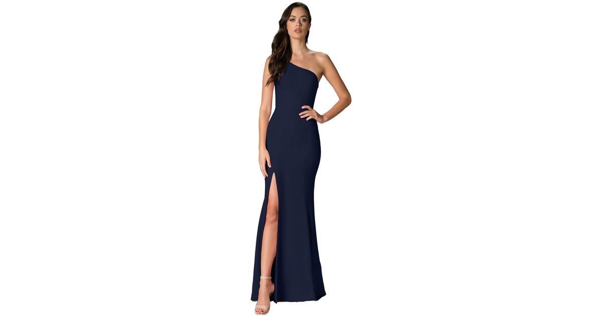 one shoulder cocktail dress amazon Formal Dresses Amazon One Shoulder Dress Elegant Black One-Shoulder Evening Gown With High Slit