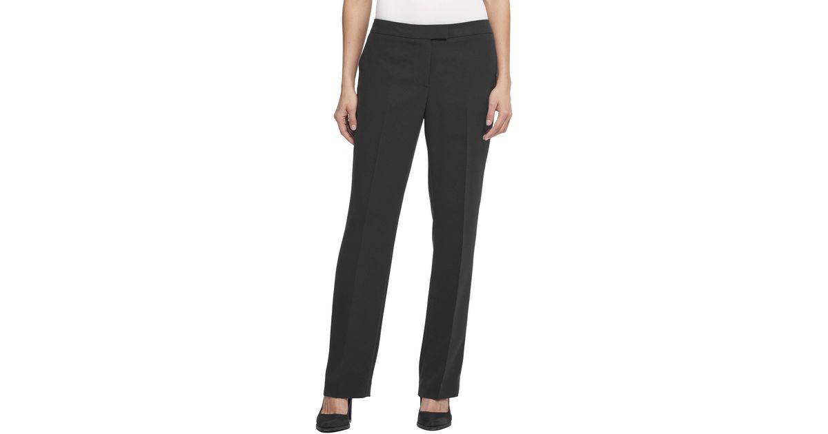DKNY Misses Fixed Waist Bootcut Pant in Black