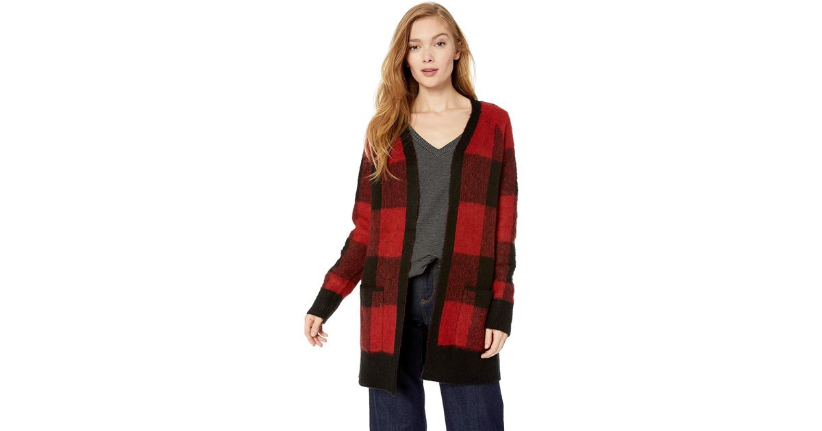 lucky brand buffalo plaid cardigan