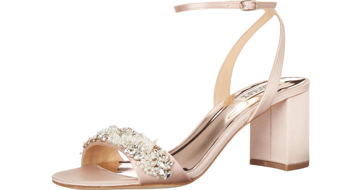 badgley mischka block heel sandals